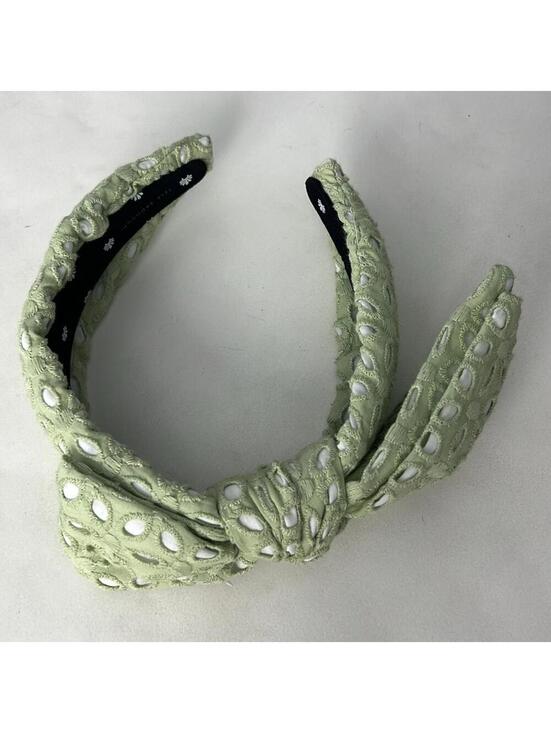 LELE SADOUGHI Sage Eyelet Holly Bow Headband main image 8